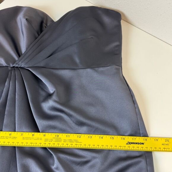 David’s Bridal Short Strapless Dress Pewter Grey 4 - Picture 9 of 10